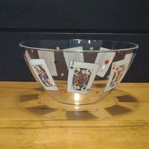 Vintage Luminarc 11" Playing Card Large Serving Bowl‎